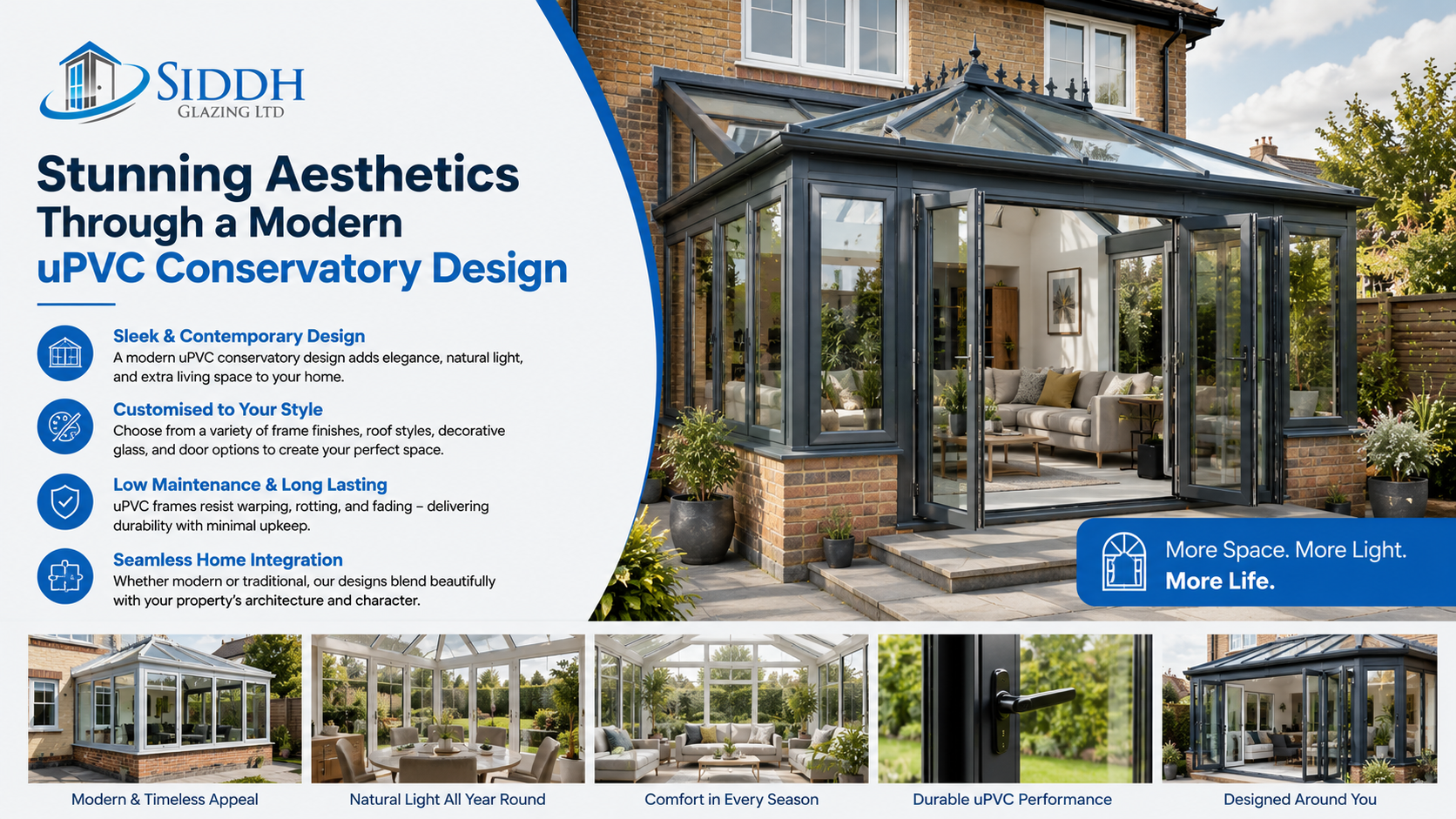 Stunning Aesthetics Through a Modern uPVC Conservatory Design