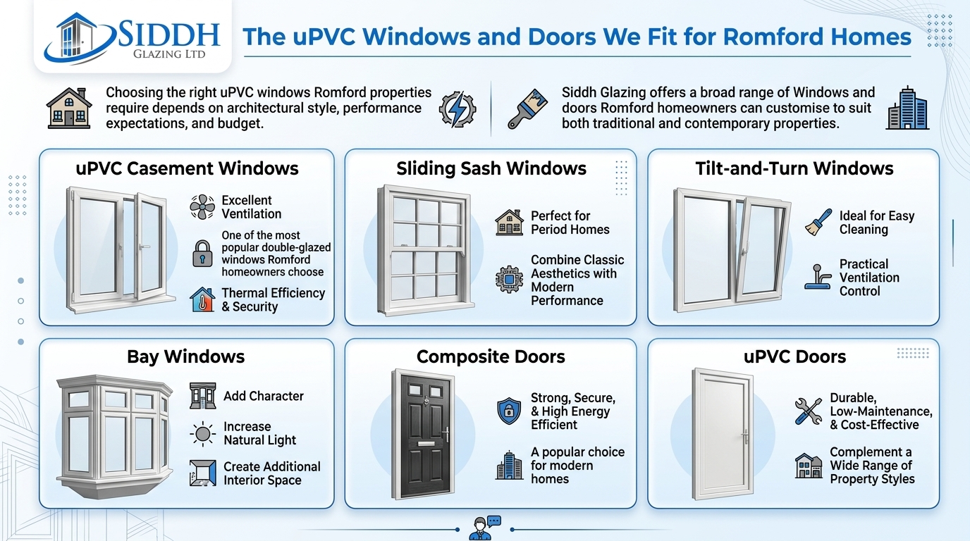 Types of uPVC Windows and Doors Siddh Glazing Fit for Romford Homes
