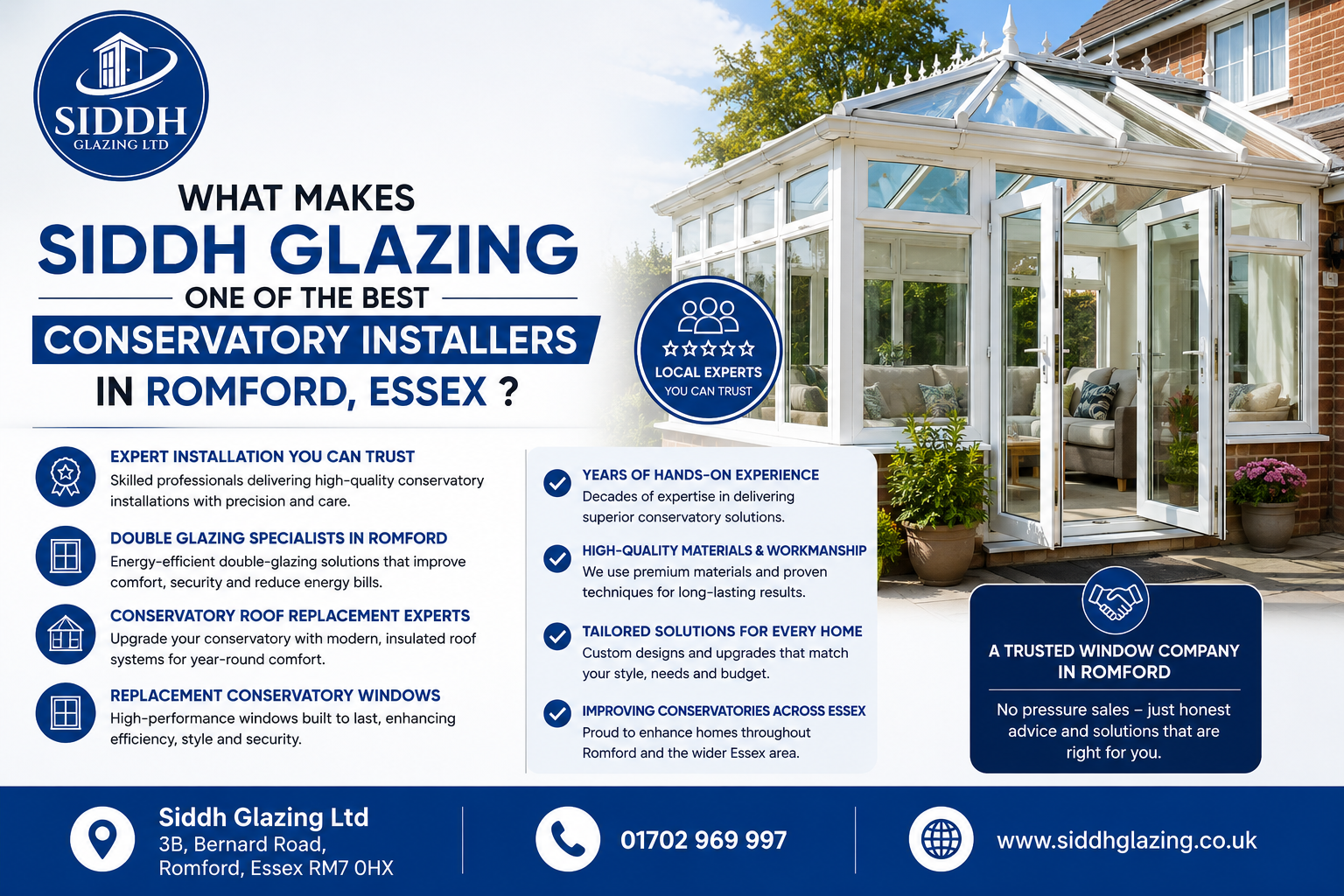 What Makes Siddh Glazing One of the Best Conservatory Installers in Romford, Essex