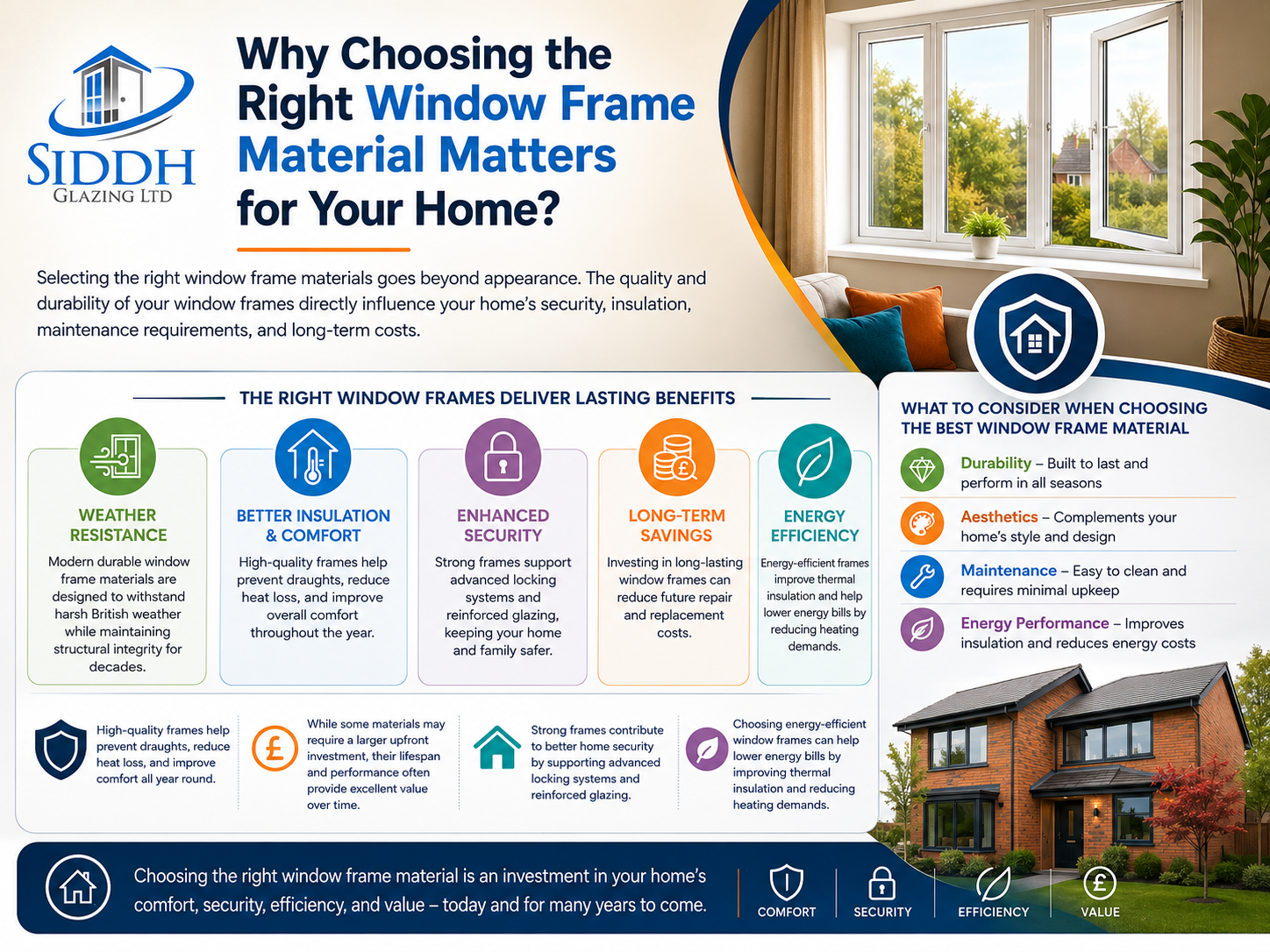 Why Choosing the Right Window Frame Material Matters for Your Home