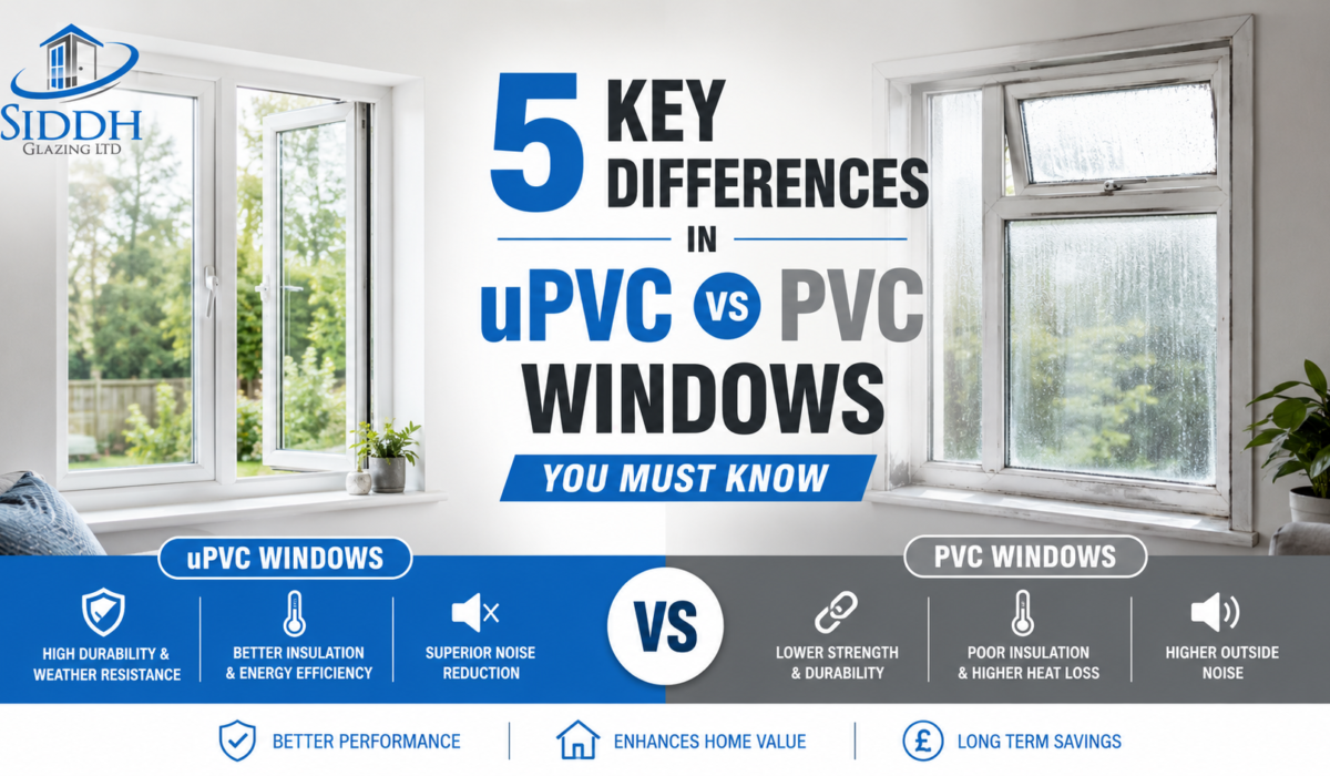 5 Key Differences in uPVC vs PVC Windows You Must Know