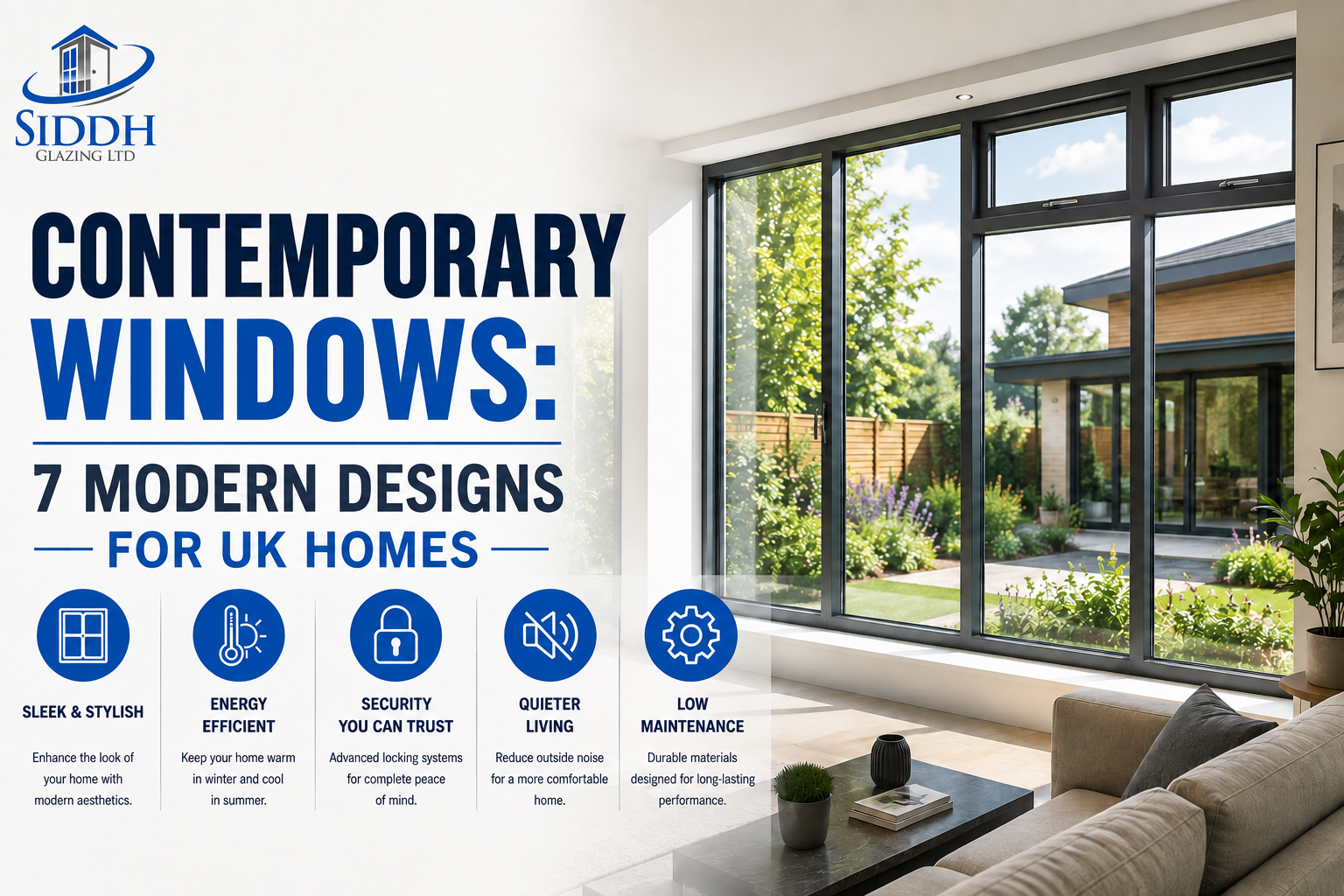 Contemporary Windows: 7 Modern Designs for UK Homes